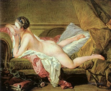 Desnudo en un sofá rococó Francois Boucher Pinturas al óleo